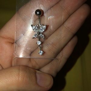 Belly button ring- butterfly